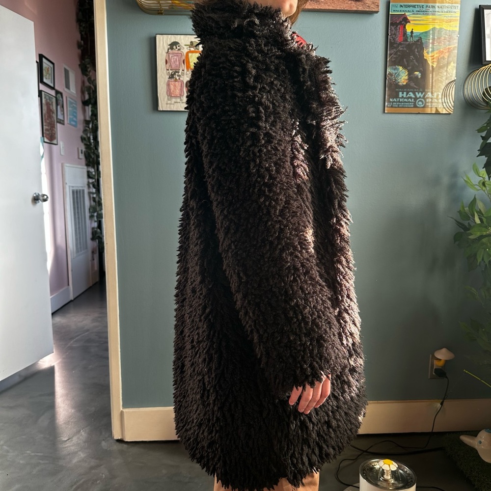 Black shag jacket